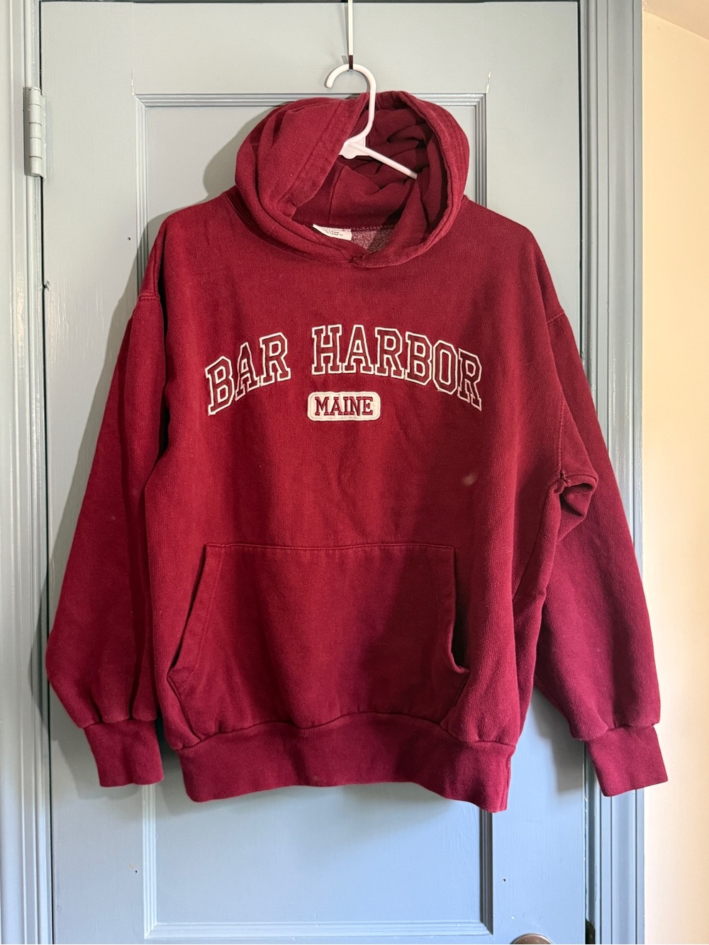 Bar Harbor Maine Maroon Hoodie Sweatshirt - unisex